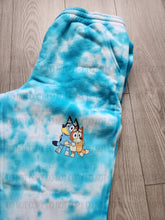 Load image into Gallery viewer, Blue Dog Tie Dyed Joggers