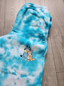Blue Dog Tie Dyed Joggers